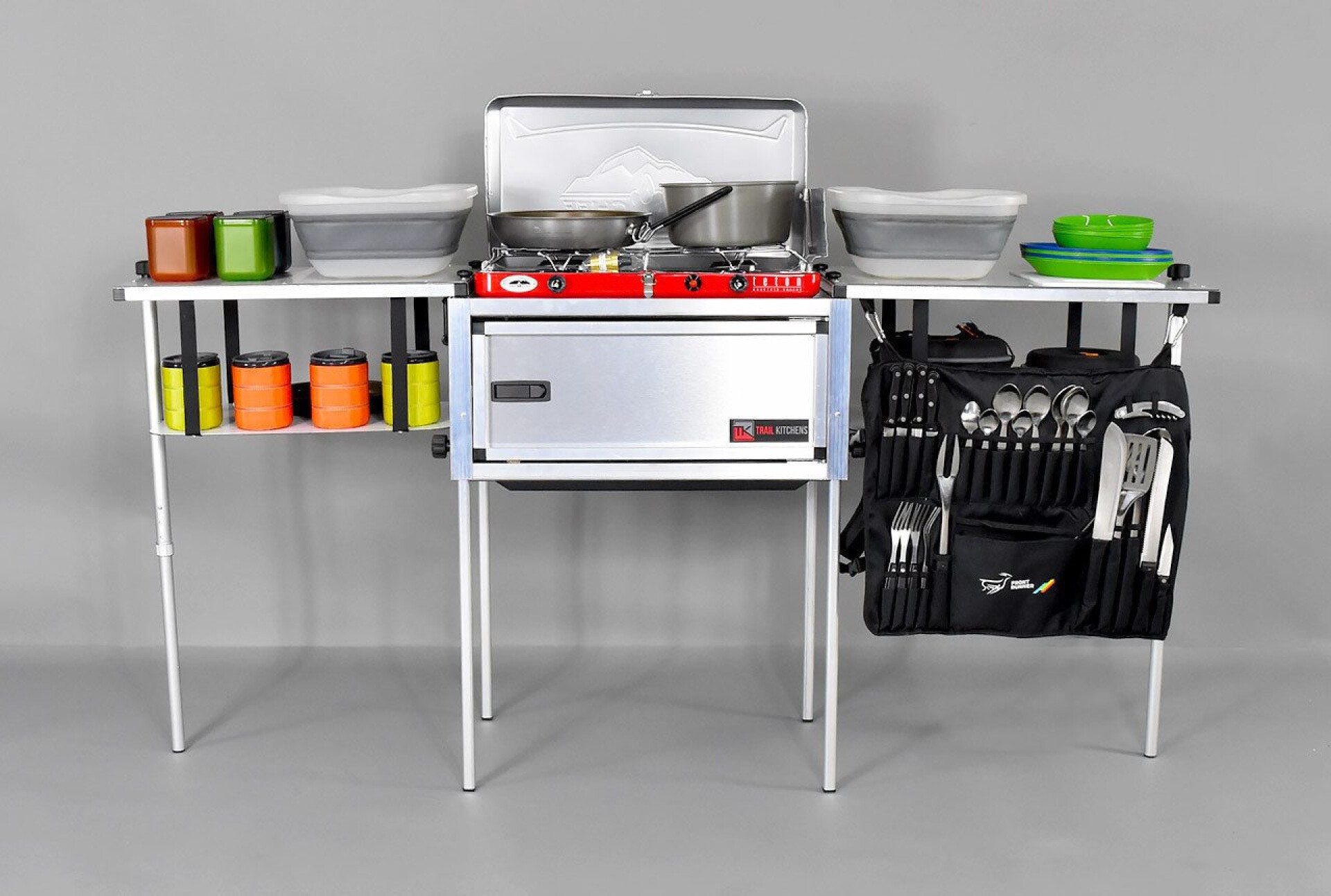 Trail Kitchens utility boxes drive lightly for campsite cooking and