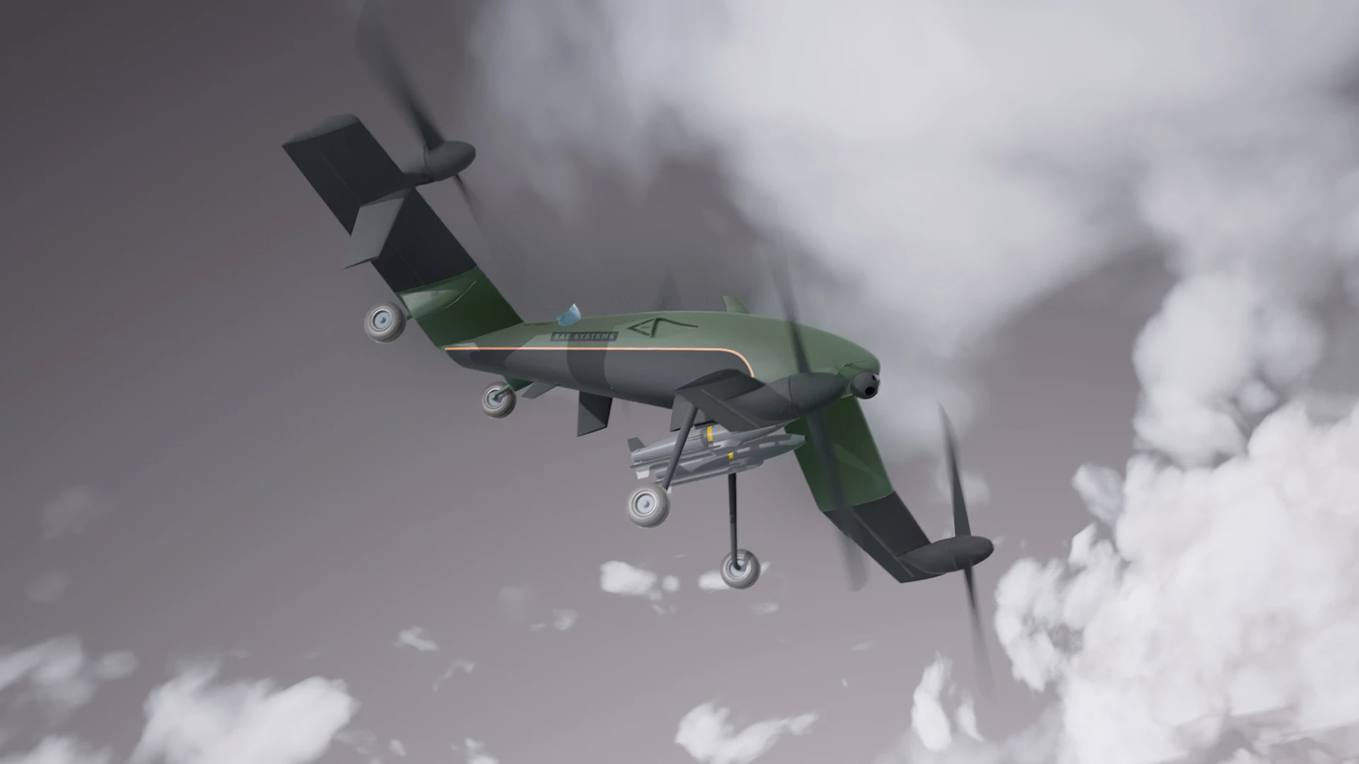 A tandem-wing plane in cruise flight