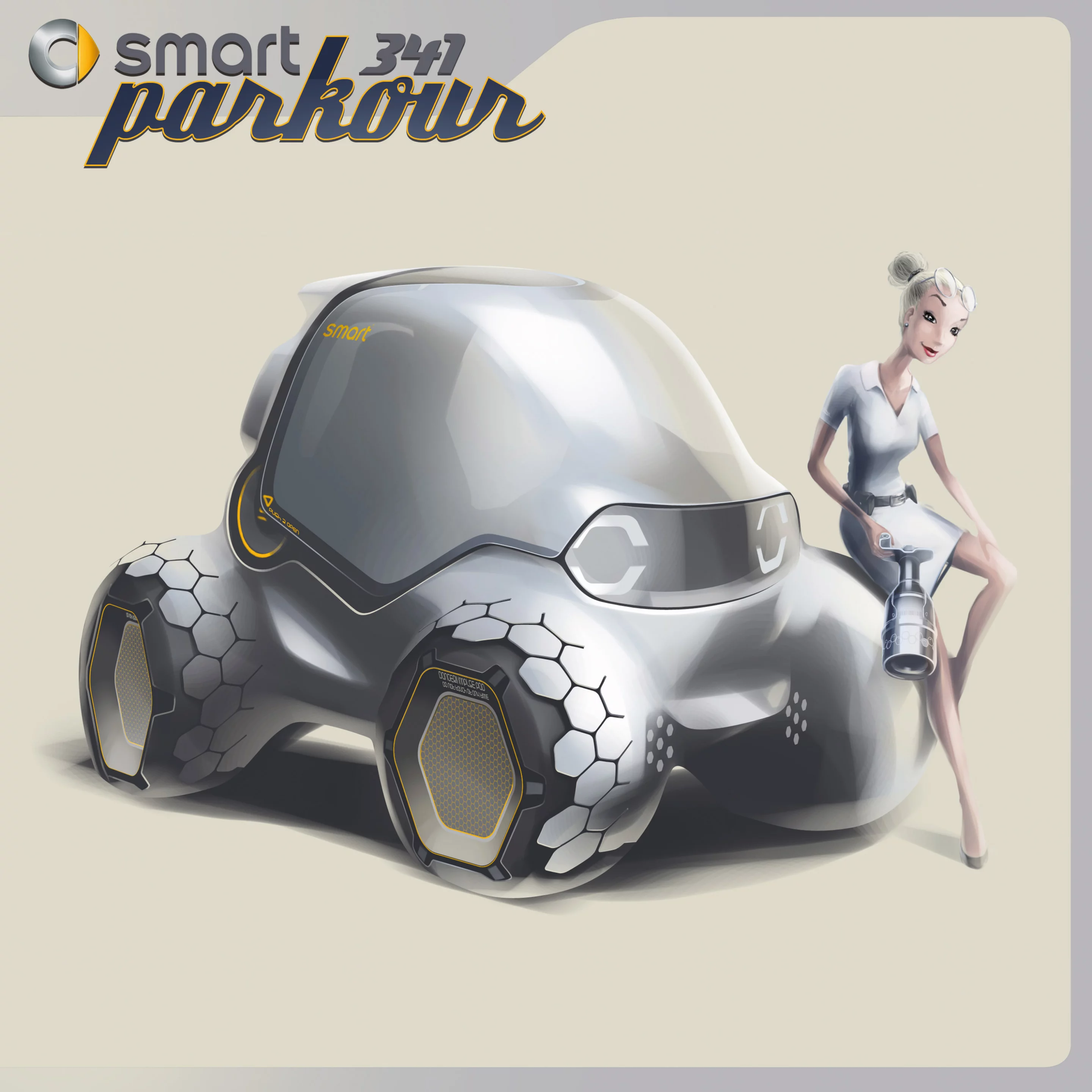 The Smart 341 Parkour and Annie Angle (Image: Mercedes-Benz Advanced Design Germany)