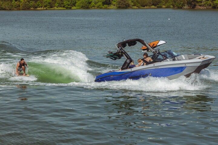 Wakesurfing is one of the few water sports that can be done at low speeds, with little physical impact as a result