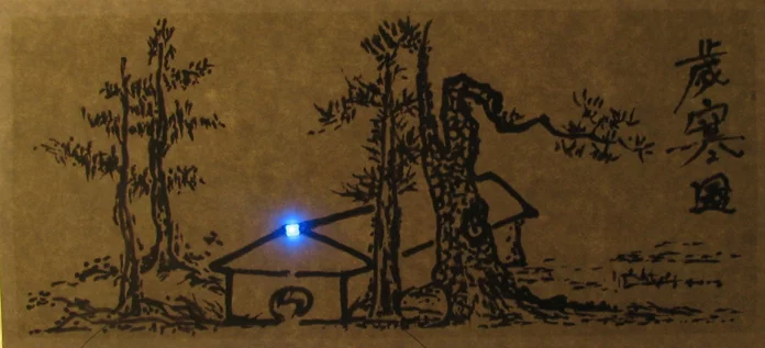 A copy of the painting "Sae-Han-Do" by Jung Hee Kim, drawn in conductive ink (Image: Bok Yeop Ahn)