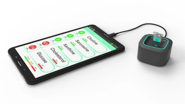 Researchers have developed a handheld device that can detect molecules in fluid samples that indicate illness