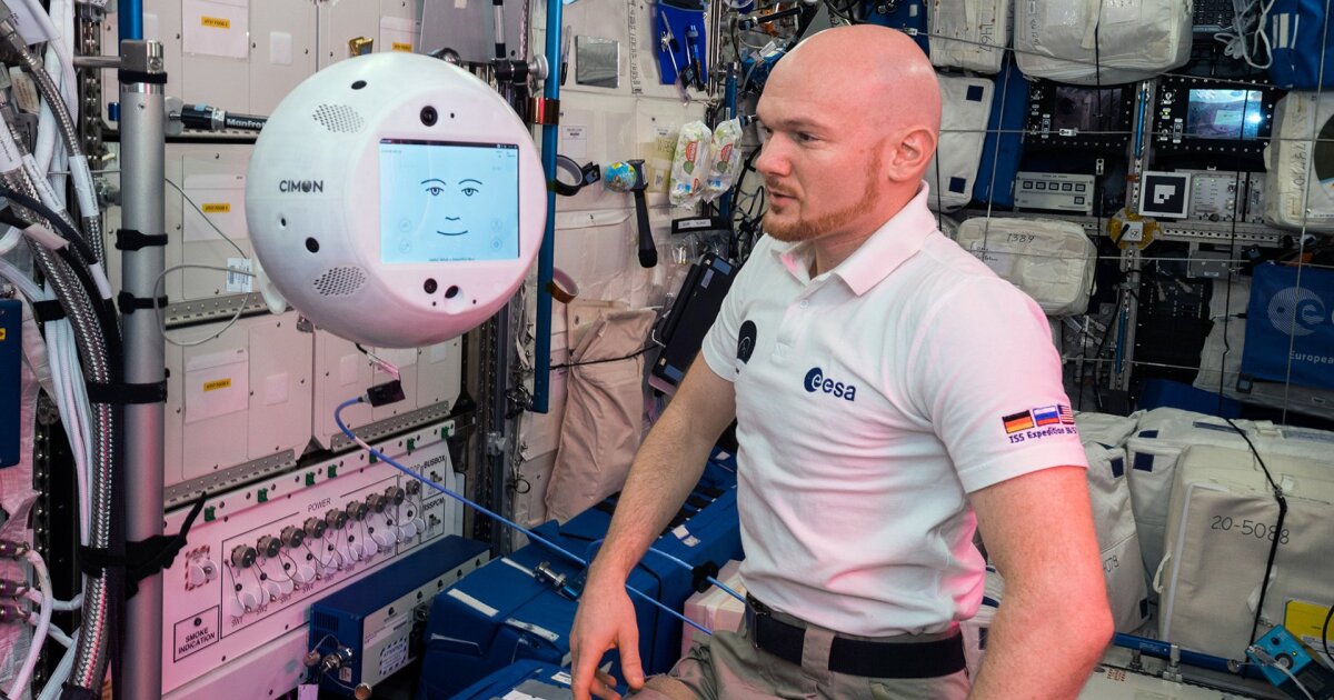 International Space Station's spherical flying robot speaks up for the