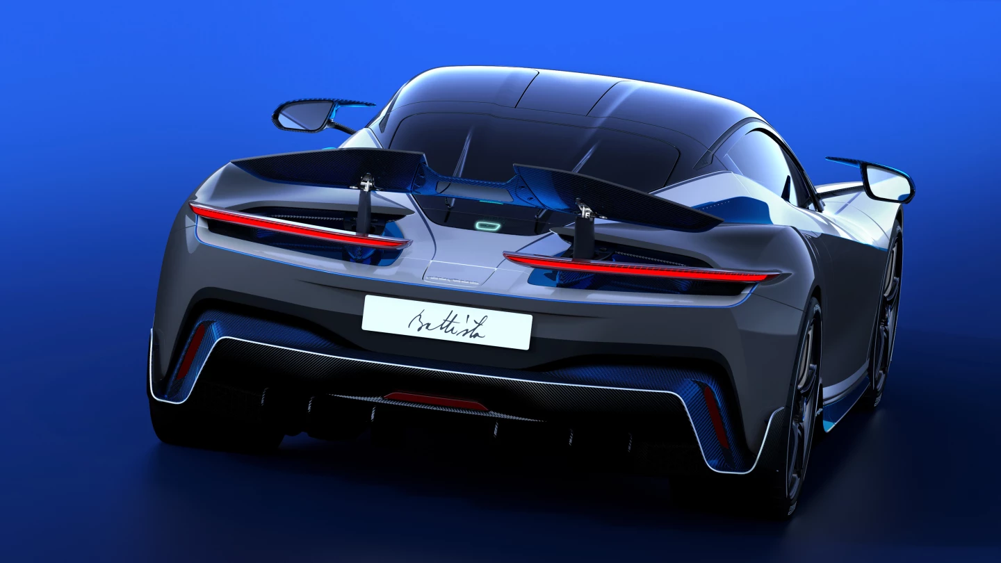 Rear view of the Battista Anniversario