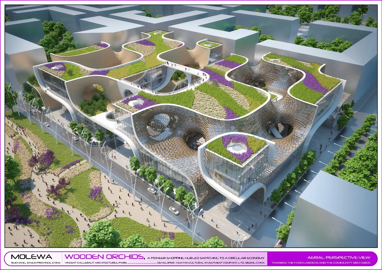 The large green roof would include vegetables and play areas for children