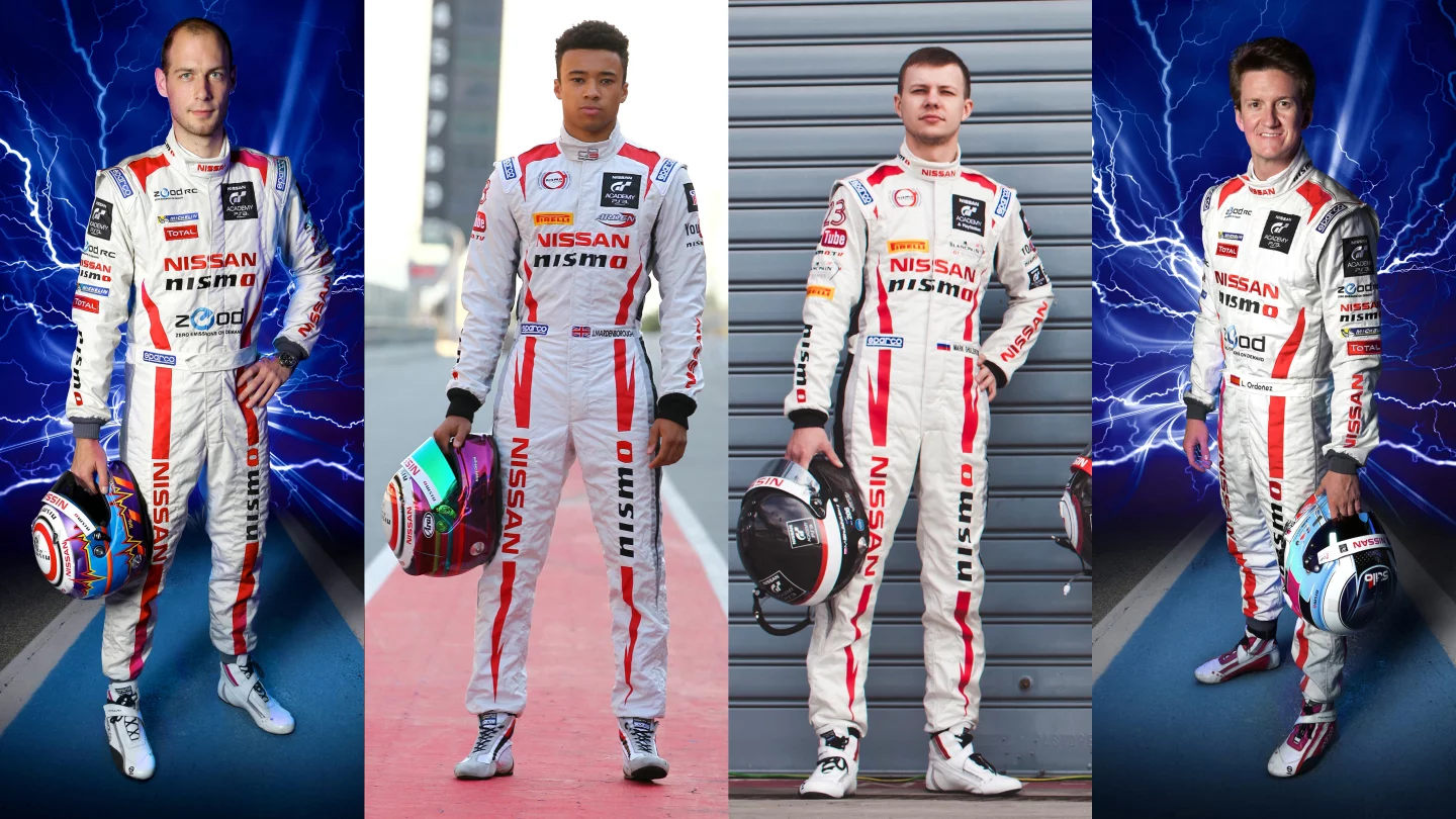 The four Nissan GT Academy winners driving for the company in this year's Le Mans 24 Hours race