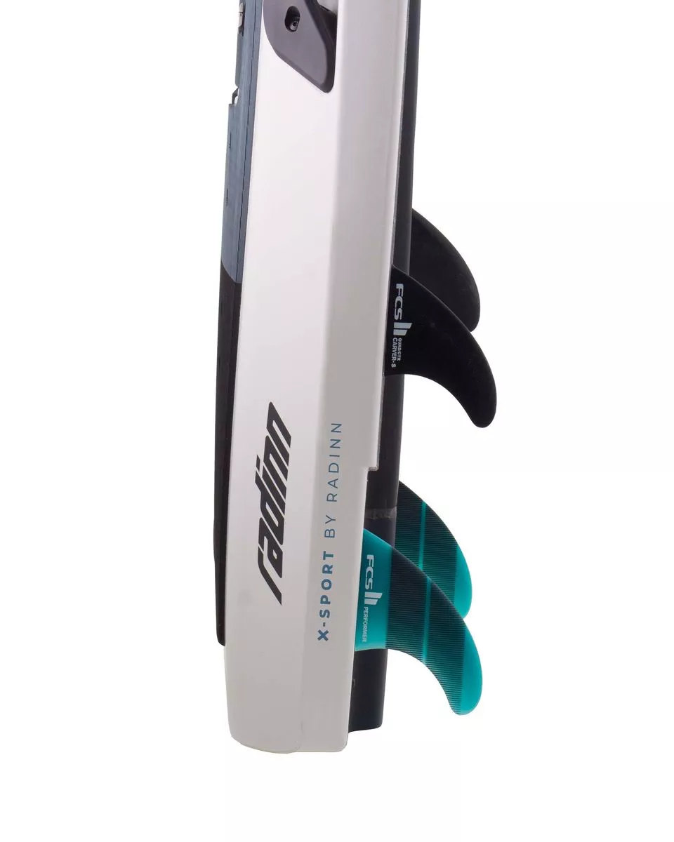 The X-Sport is the only board in Radinn's lineup with four fin boxes, two at the rear in front of those