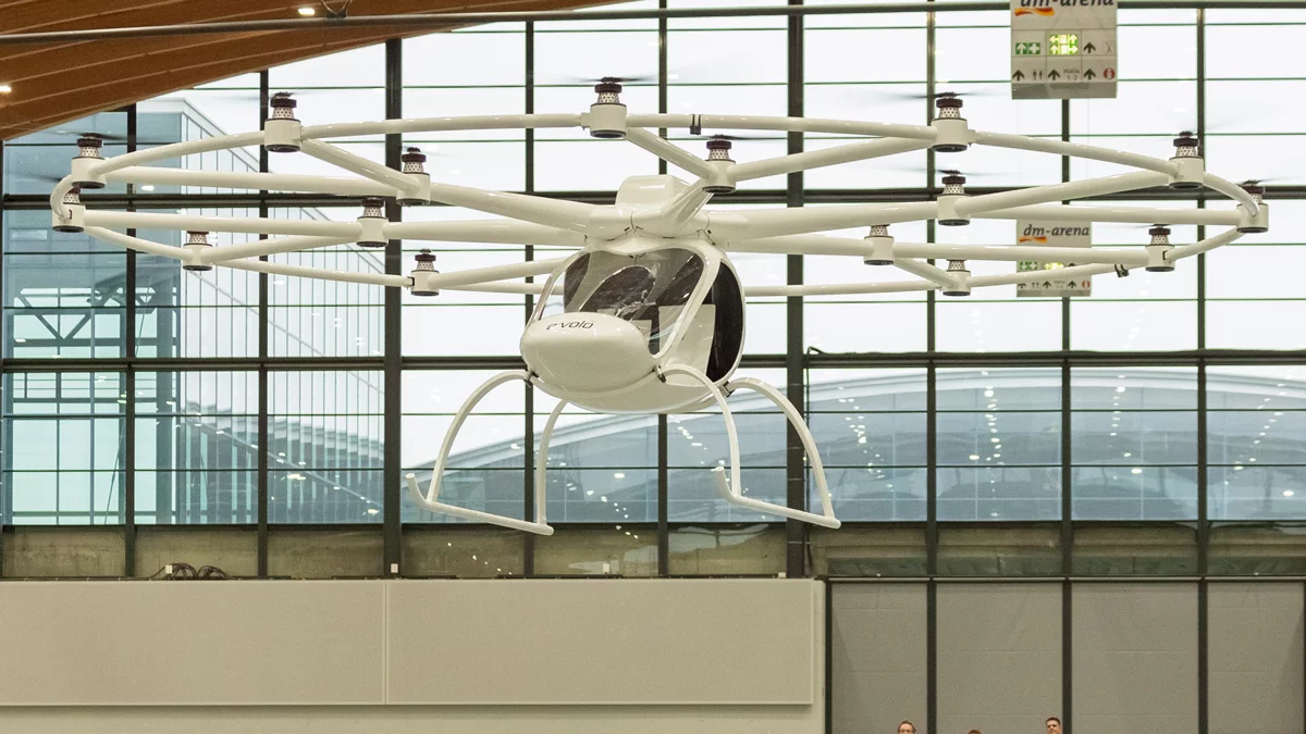 E-volo's Volocopter takes to the air for the first time last month