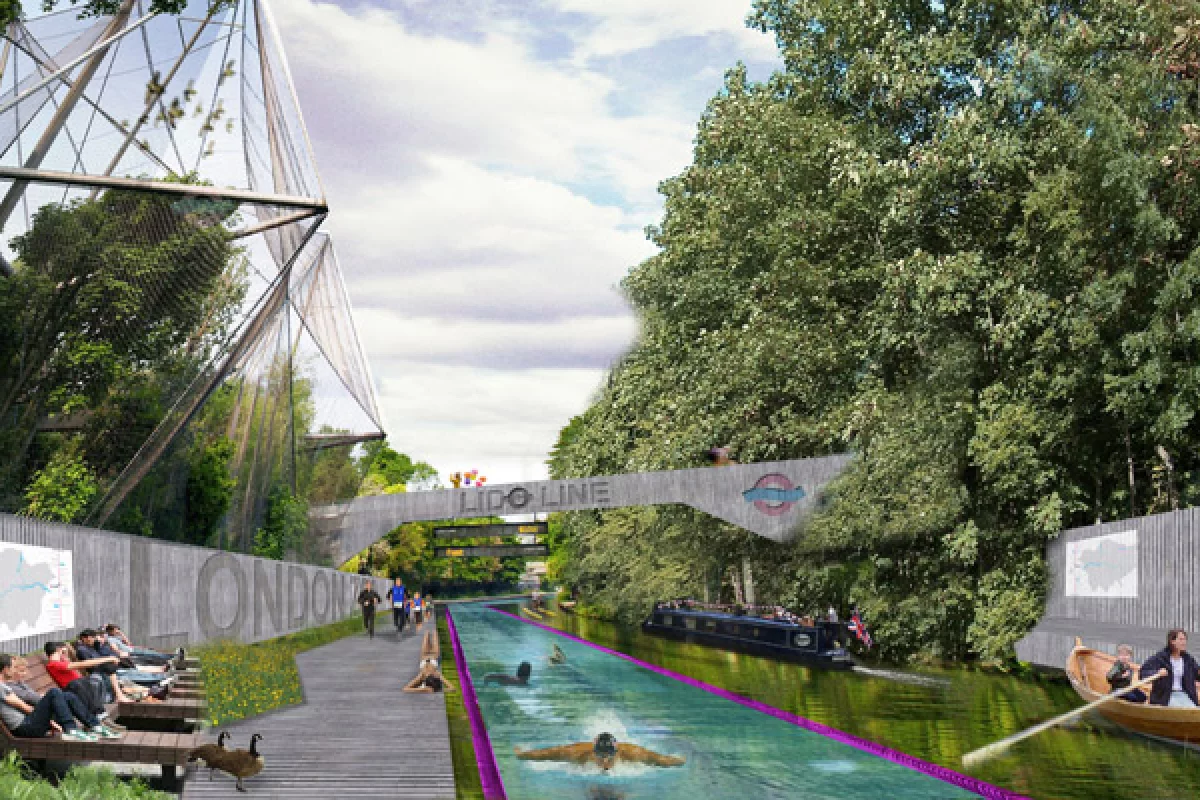 The LidoLine passing London Zoo's Snowdon Aviary