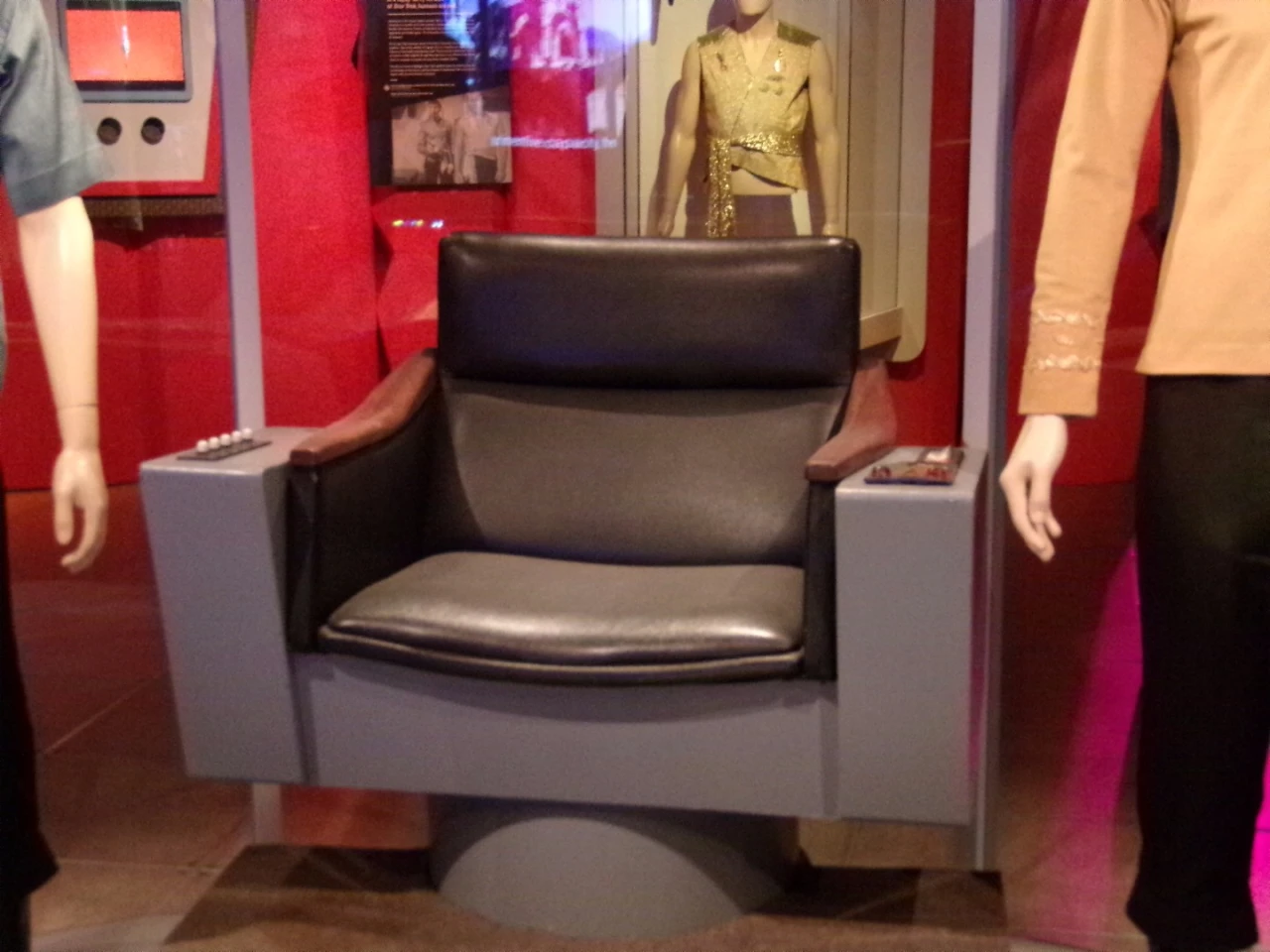 Captain Kirk's chair on display at the EMP