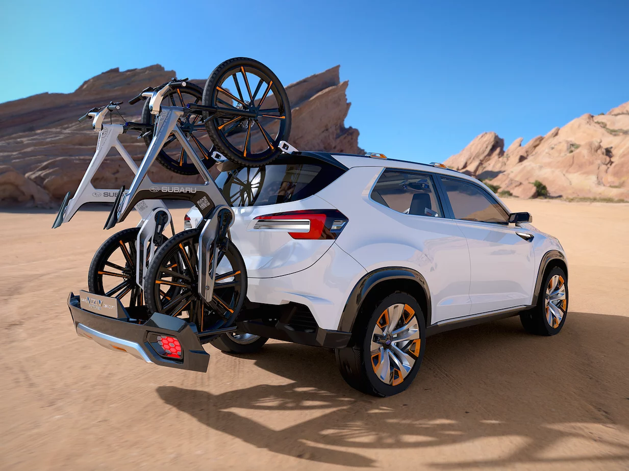 Subaru shows an integrated bike carrier