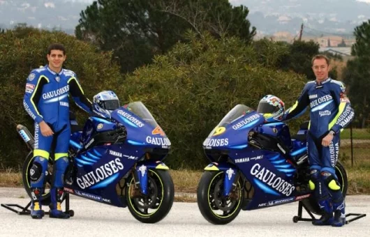 The 2003 Gauloises Team rode M1s - Alex Barros scored one third place, Olivier Jacque scored one fourth. Total podiums for the season - ONE!