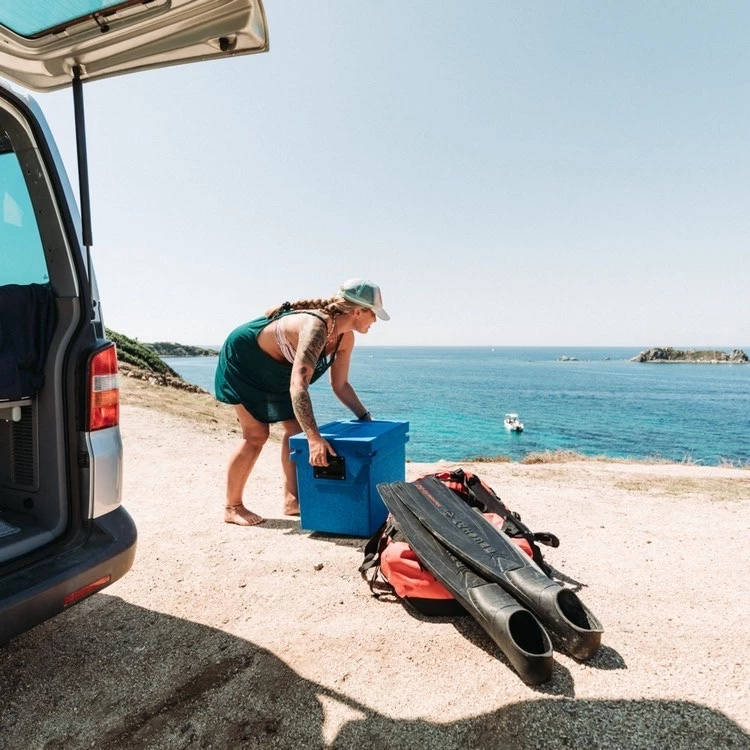Qool's vacuum-insulated coolers weigh less than comparably sized rotomolded coolers (a Yeti Tundra 45 weighs 6 lb more than the Qool Box 43, for instance)
