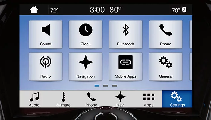 The Sync 3 menu
