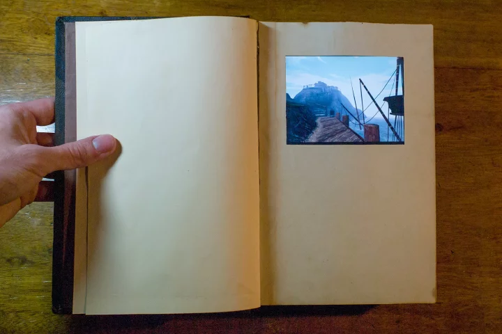 The real-life Myst linking book features a touchscreen allowing gamers to play all the Cyan titles