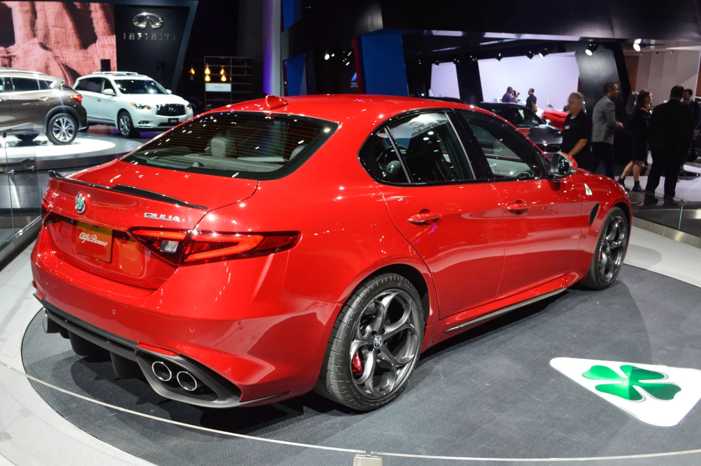 This Alfa Romeo is a relatively simple, contemporary sedan in look but the details bring out a lot of style