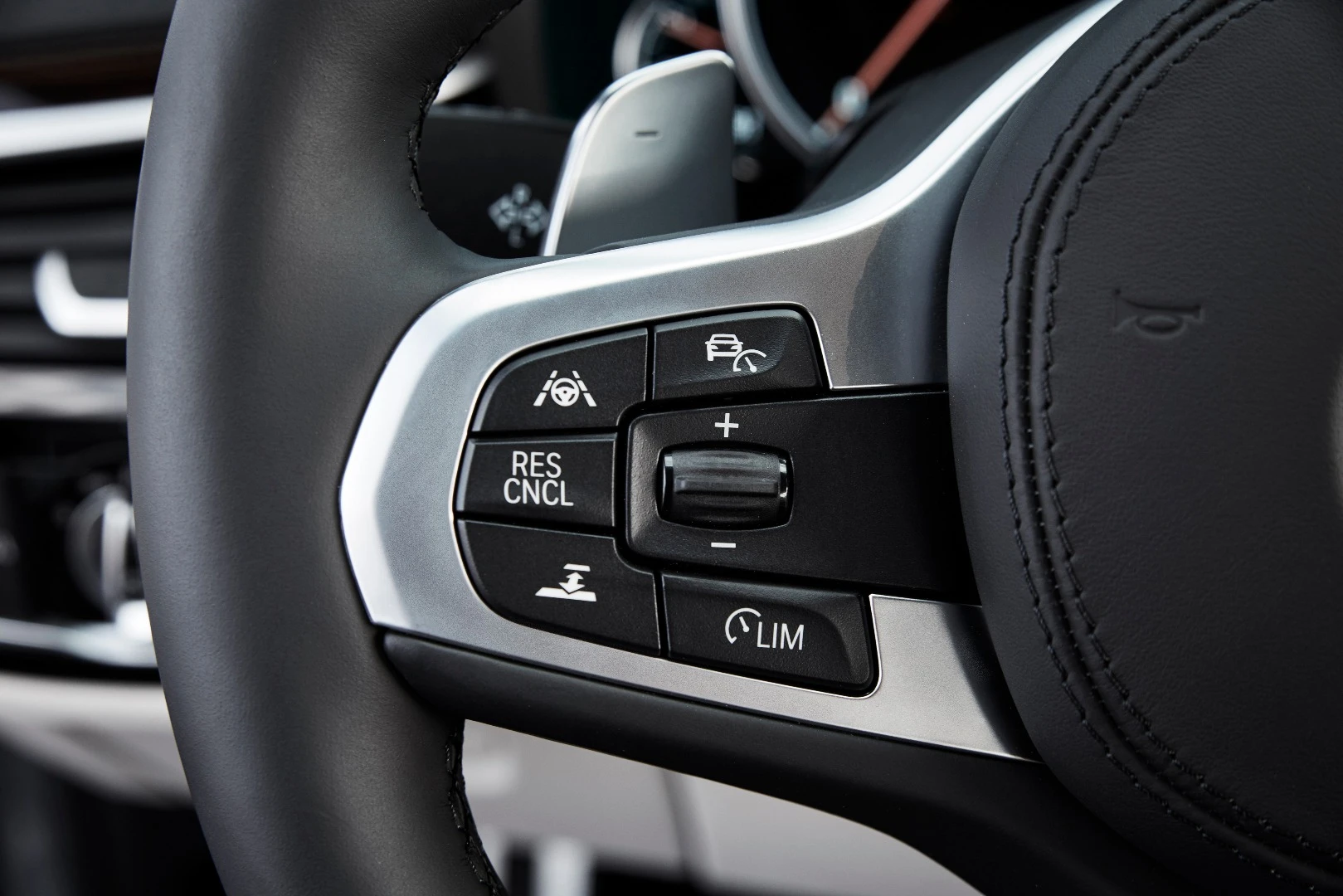 Adaptive cruise control can be controlled through the steering wheel on the new BMW 5 Series