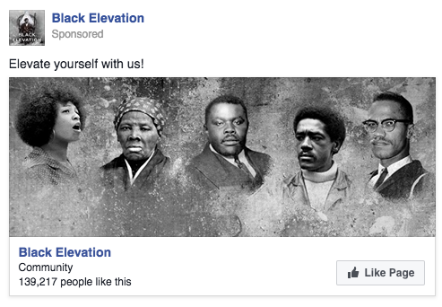 Example from the suspicious "inauthentic" accounts recently removed by Facebook