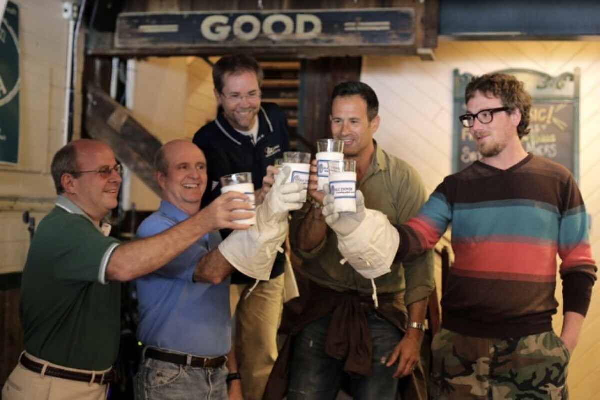 Staff from Dogfish Head and ILC Dover with their lunar brew