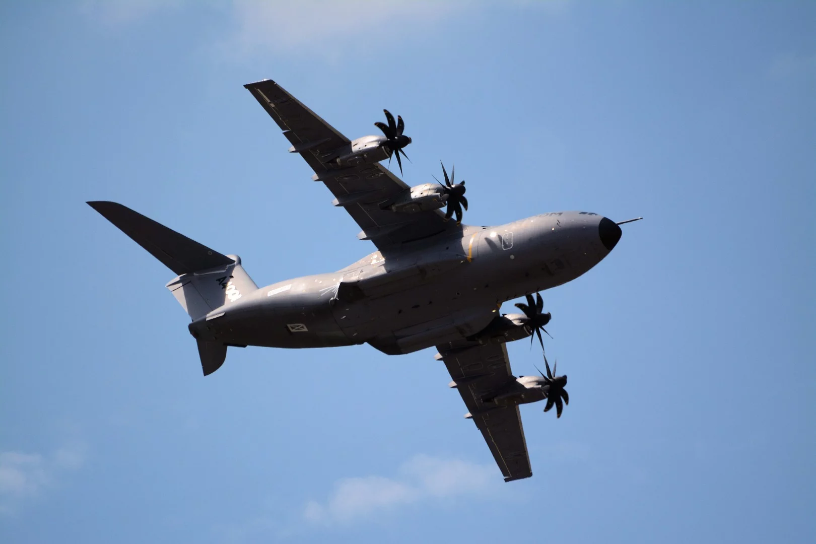 The Airbus A400M has a maximum range of 4,800 nautical miles (8,900 km)