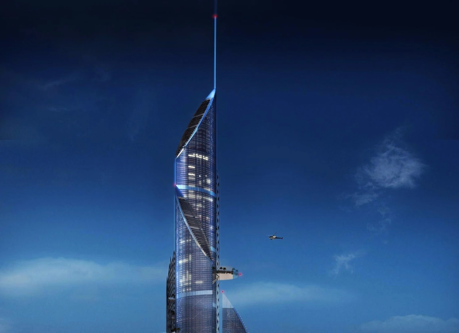 The Bride's four-tower design means it has far more routes of access and escape than a conventional tower