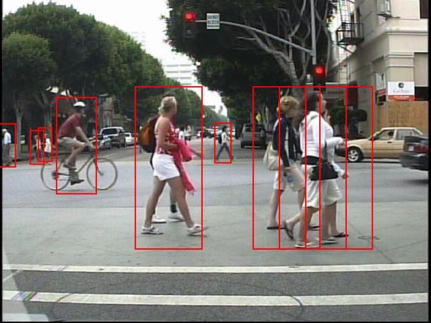 In the UCSD system, frames that have relatively uniform shapes and colors (the sky, for example) are ignored in favor of frames that are busier