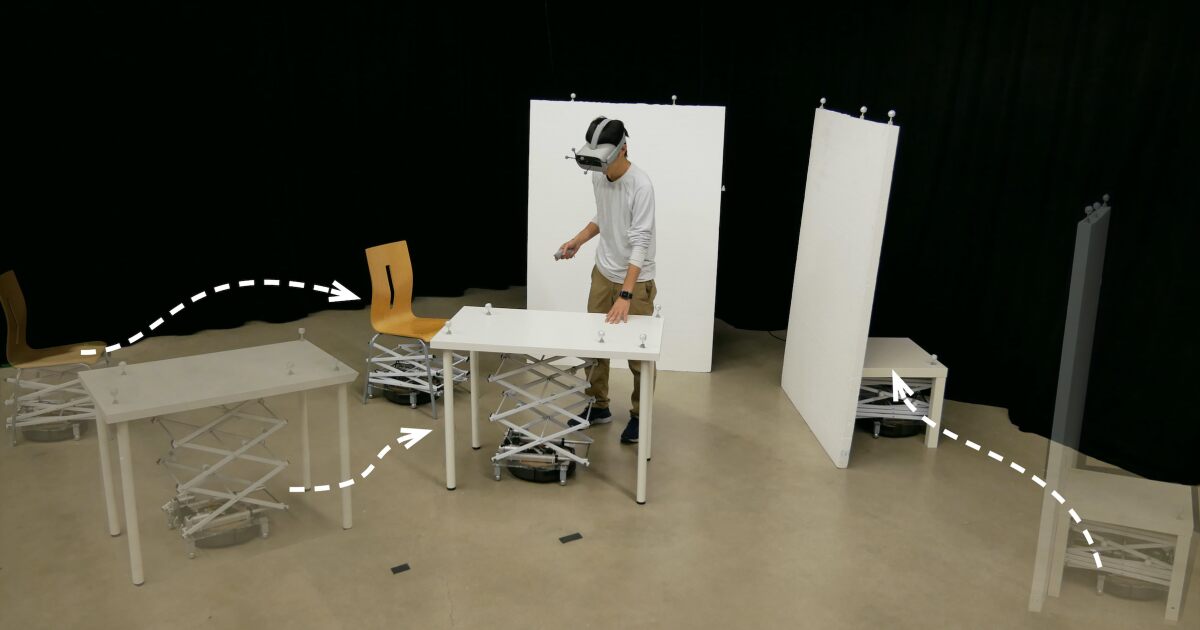 VR system moves furniture with robots to make virtual objects real