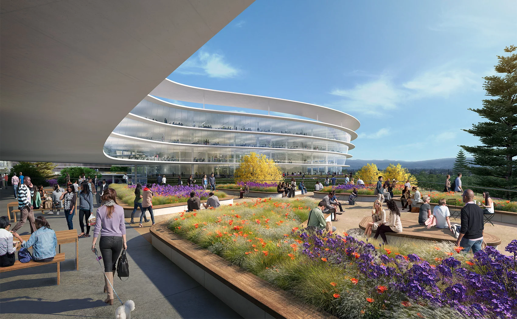 The building's design features three interconnected primary buildings, each wrapped in glazing – though this may well change