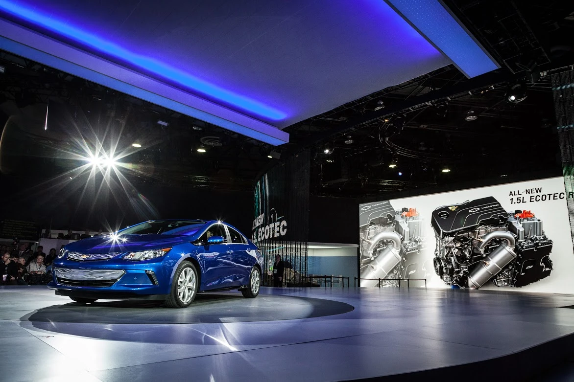 Chevy shows the 2016 Volt at NAIAS 2015 (Photo: Loz Blain/Gizmag.com)