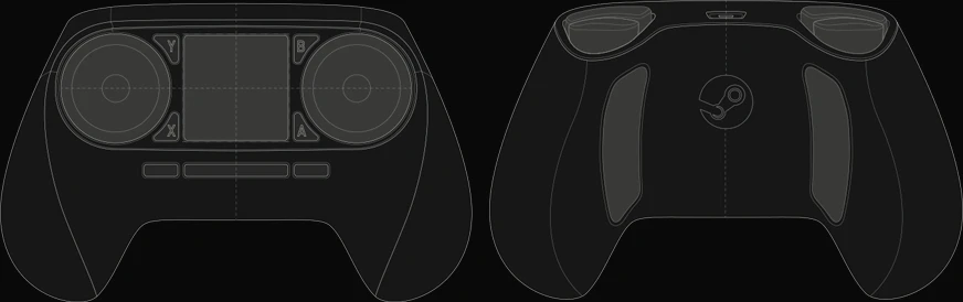 A total of sixteen buttons are arranged around the Steam Controller's body and have been placed mainly for ergonomic comfort and ease-of-use