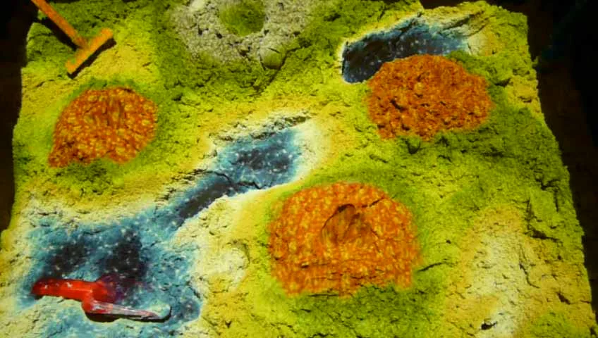 The SandyStation using the Xbox Kinect