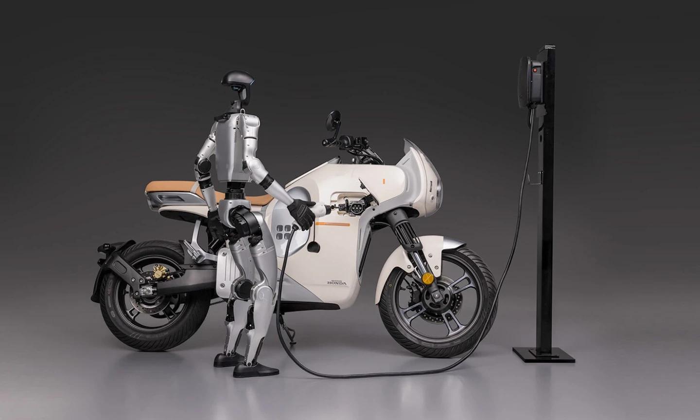 The E-VO features an integrated charger