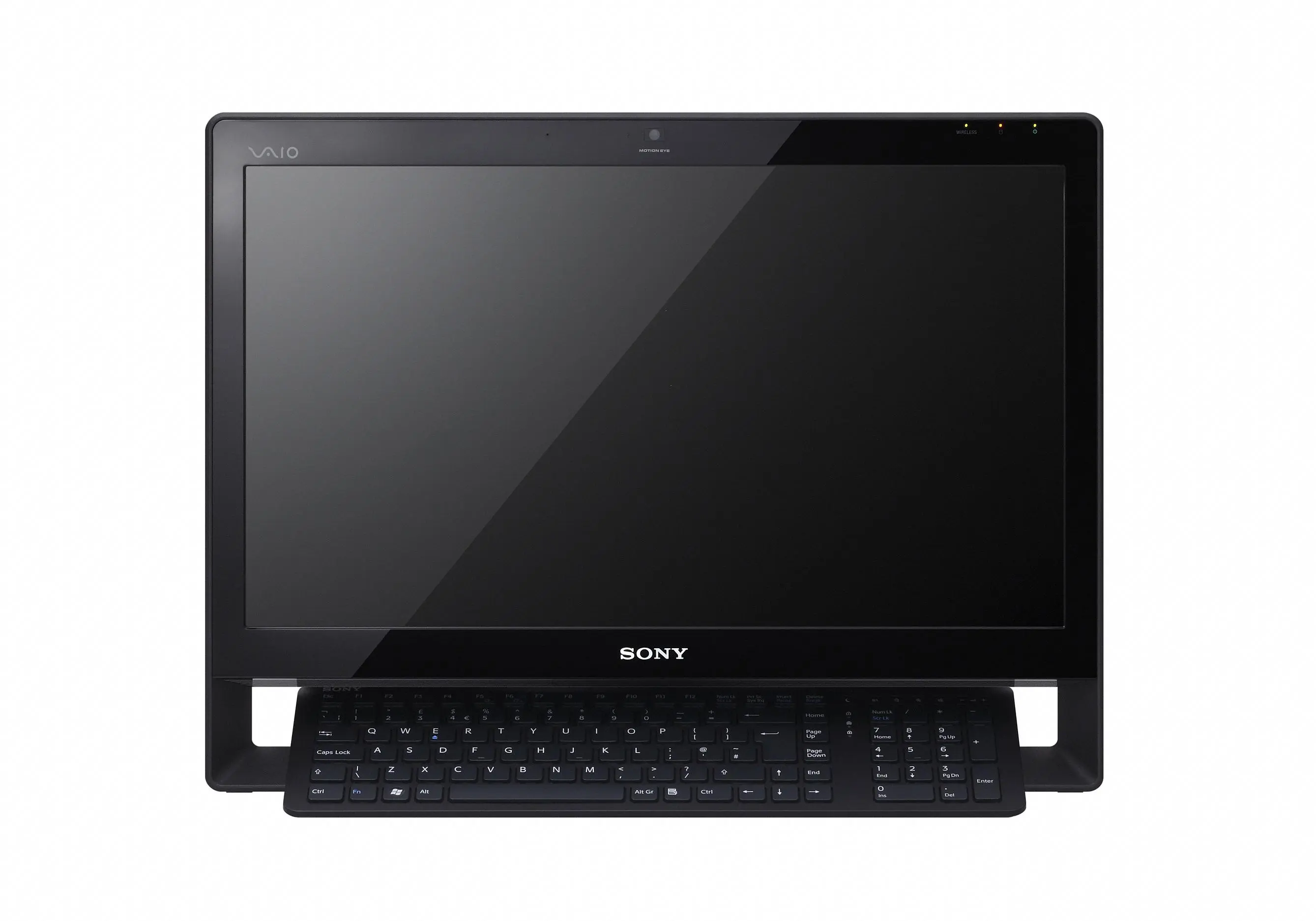 The design benefits from a loop underneath the display to store the keyboard when not in use