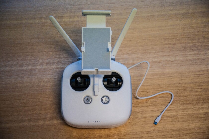 Phantom 3 controller - your device is now connected via a USB cable instead of WiFi
