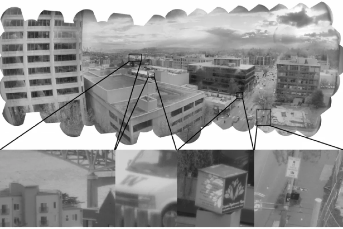 Sample gigapixel image of the Seattle skyline captured by the prototype camera (Photo: Duke University Imaging and Spectroscopy Program)