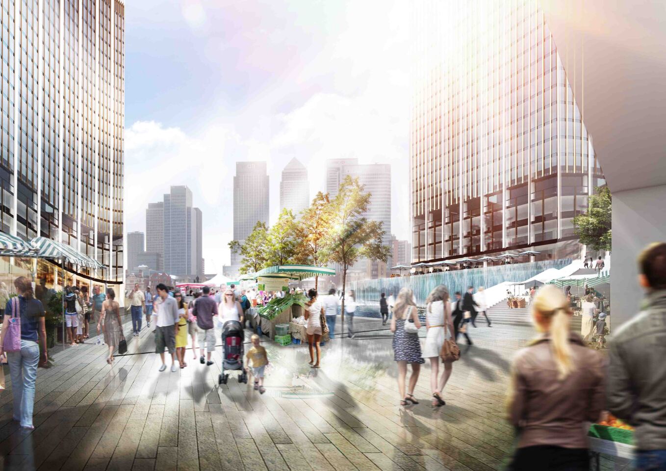 NBBJ is exploring the possibility of using a custom algorithm to help reduce shadows on the ground from new tall buildings by 60 percent (Image: NBBJ)