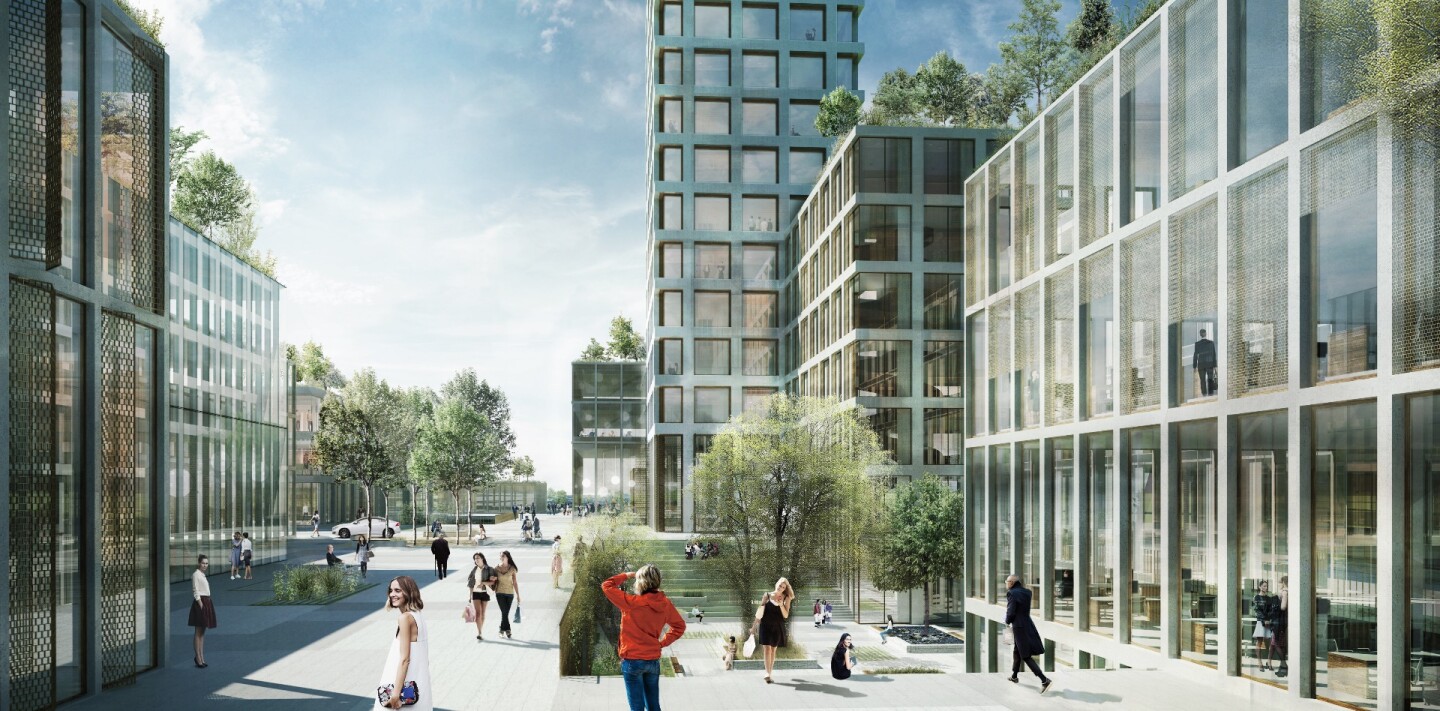 The Tower & Village skyscraper will include a number of buildings at its base