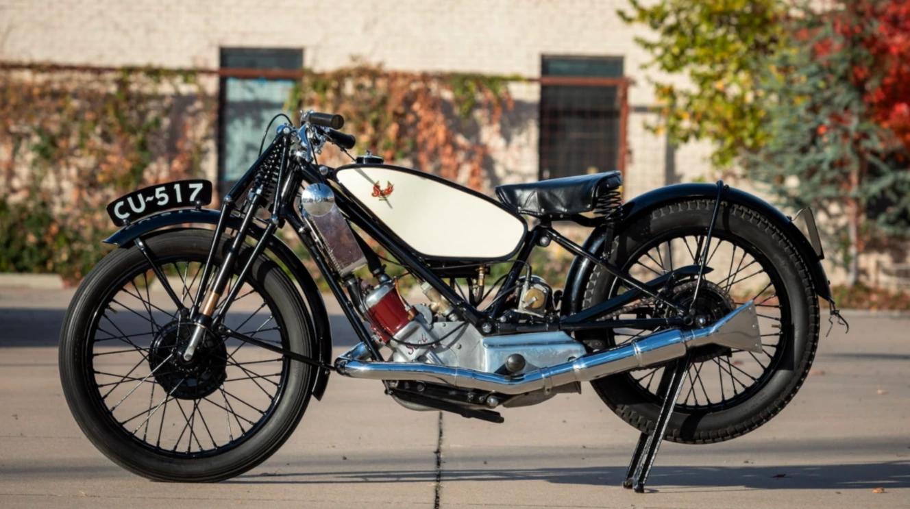 This 1932 Scott Flying Squirrel sold for $49,500 as Lot S135 at Mecum Auctions' Las Vegas sale on Saturday, 29 January 2022