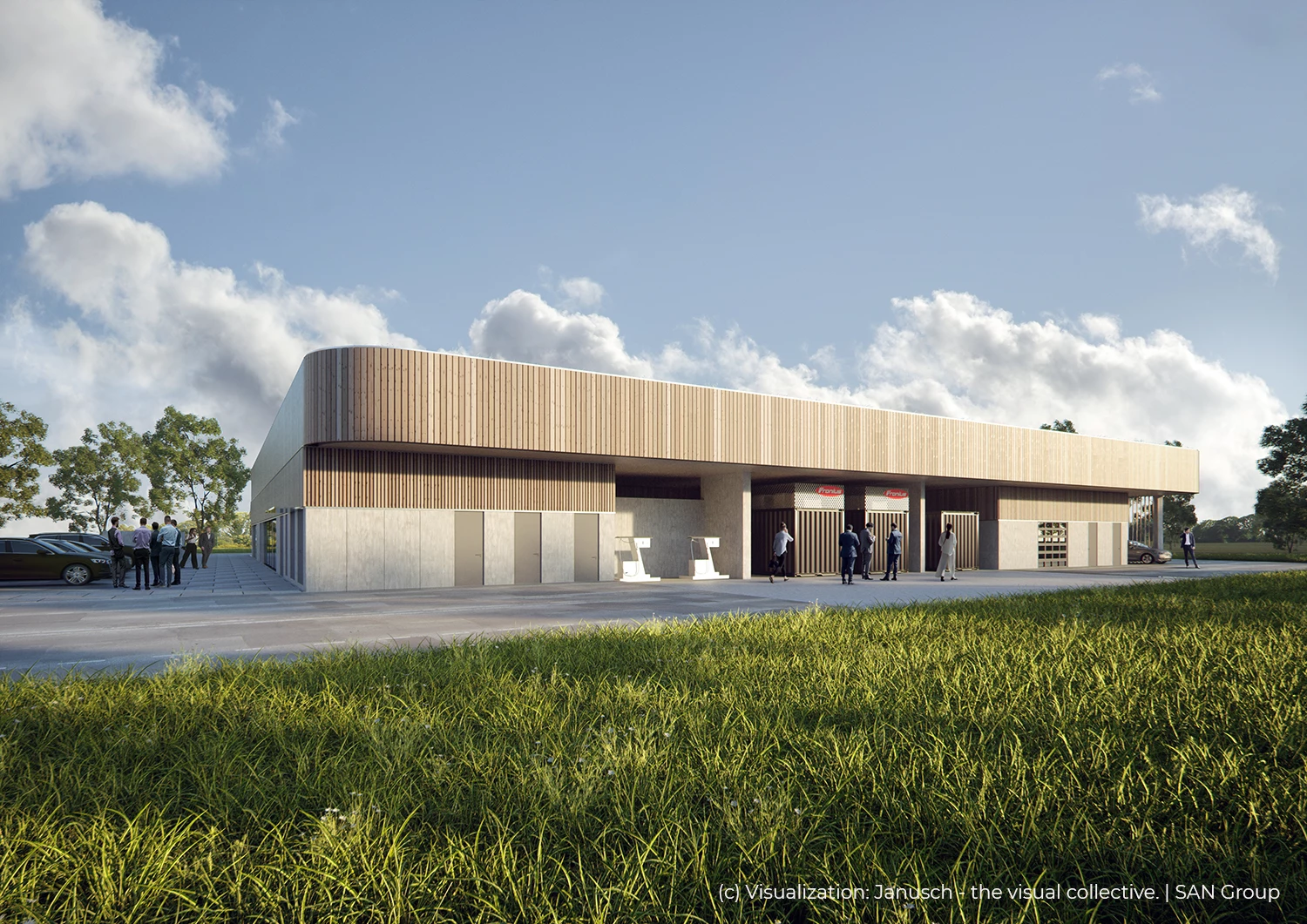 The SAN Group facility will use the Fronius SolHub system to generate 100 kg of clean H2 each day – enough to fully fuel around 16 passenger cars