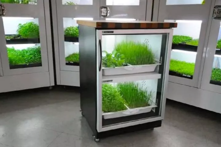 The Urban Cultivator is a computer-controlled hydroponic growing system for herbs and vegetables