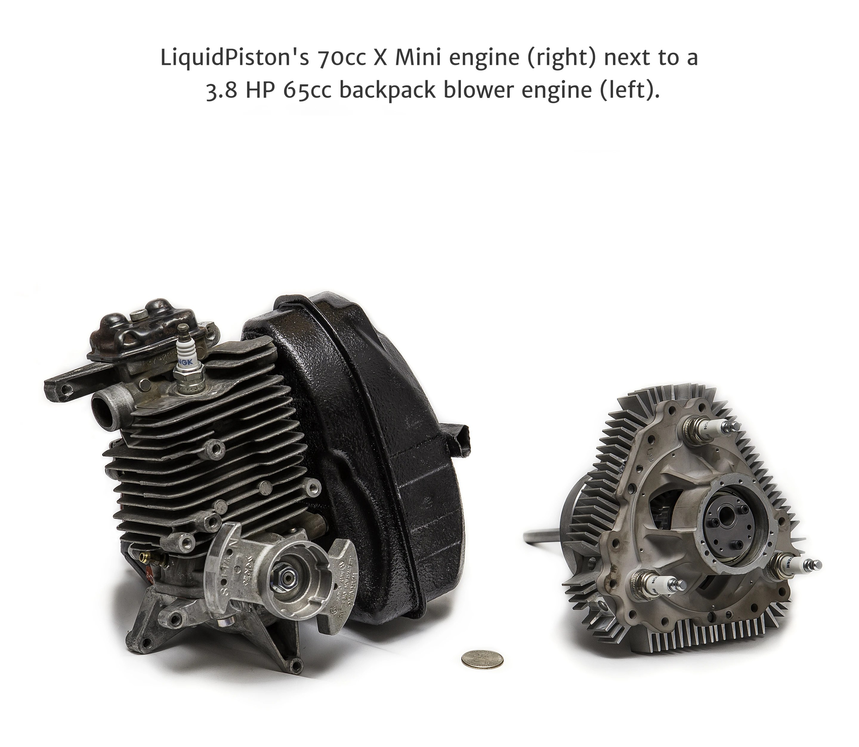 A backpack blower engine and the X Mini