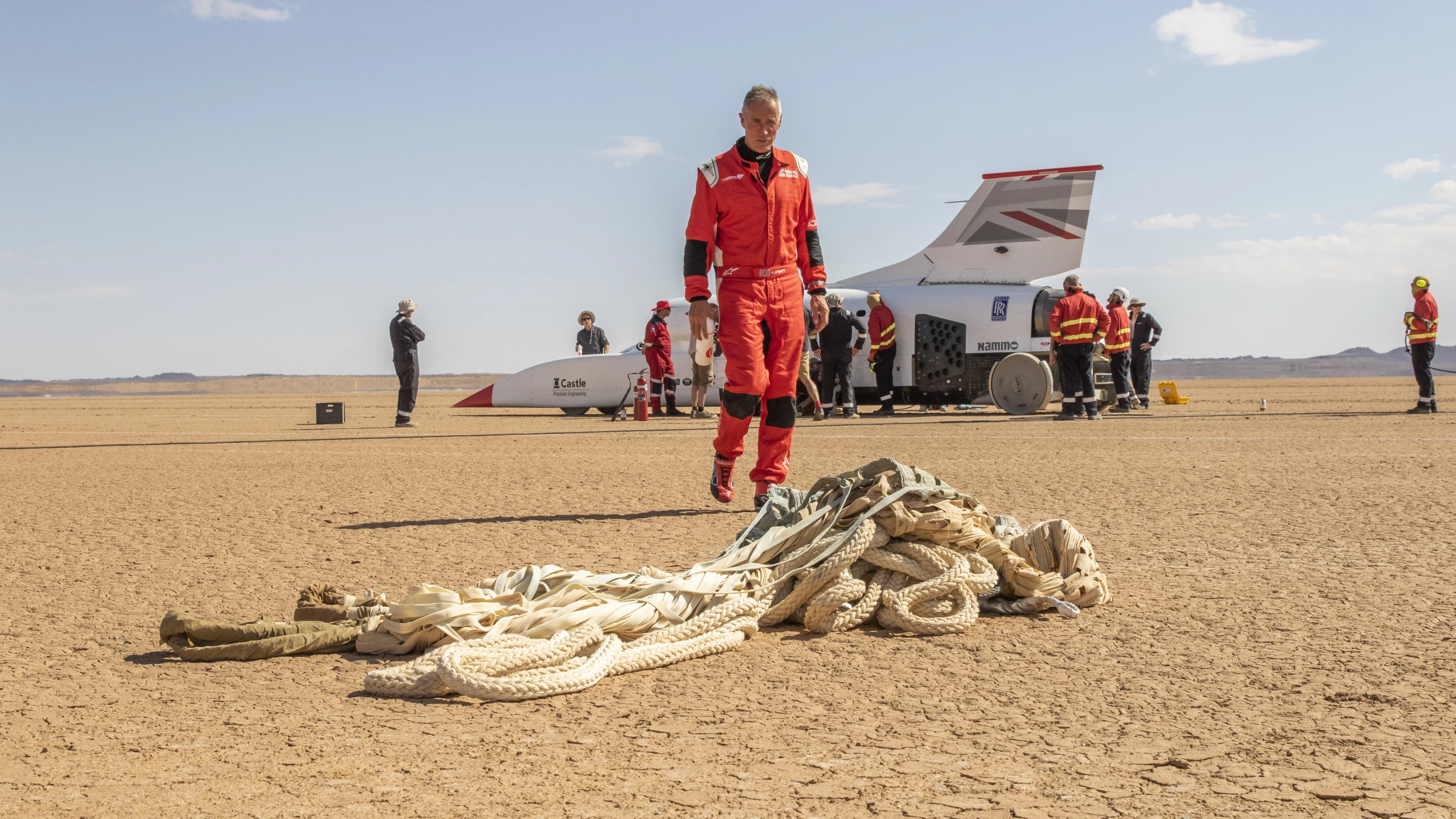The Bloodhound LSR's parachutes were deployed successfully in the latest test run
