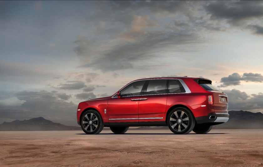 Rolls-Royce uses strong horizontal and vertical lines throughout the exterior and interior