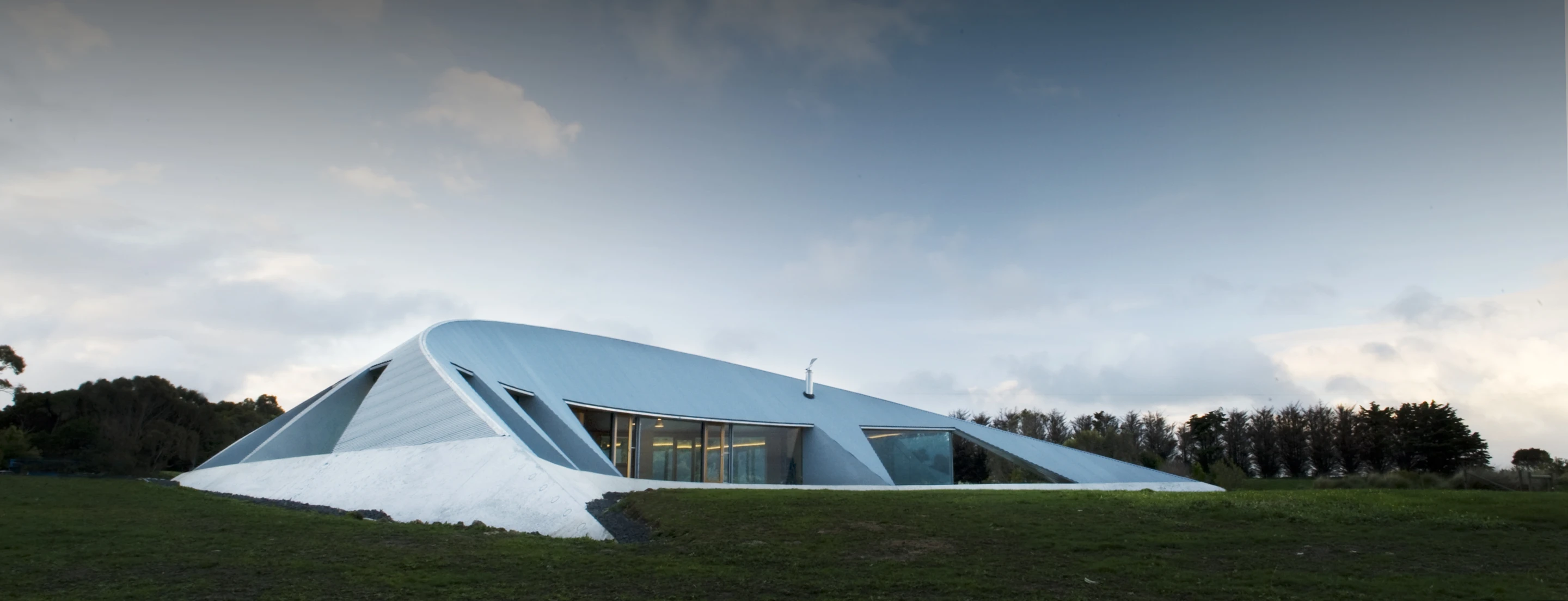 Architect James Stockwell was inspired by the idea of creating a home that seemed to be formed by the elements of wind, rain and sun