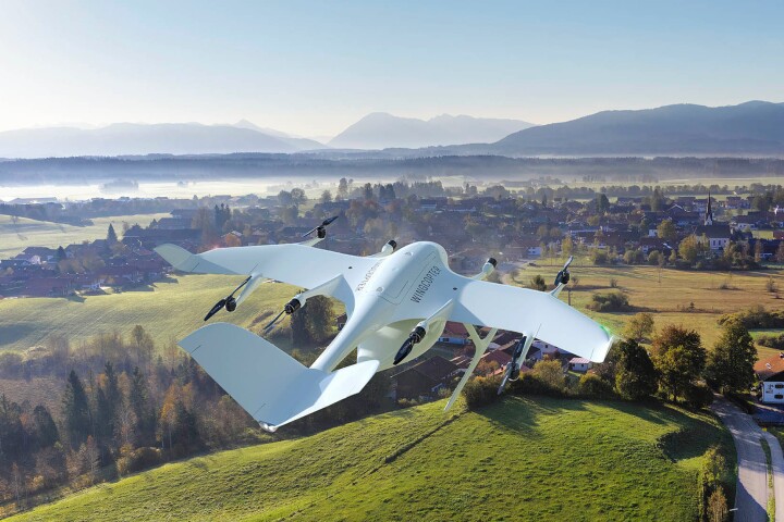 A long-distance delivery drone manufactured by Wingcopter, one of the SUCOM project partners