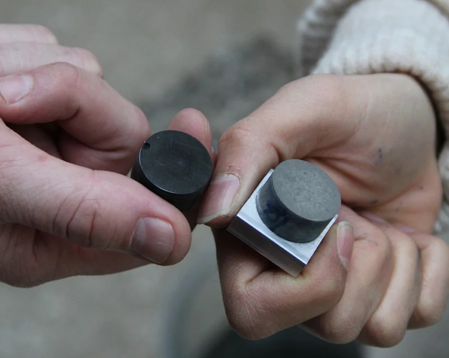 Small samples of MIT's new conductive concrete