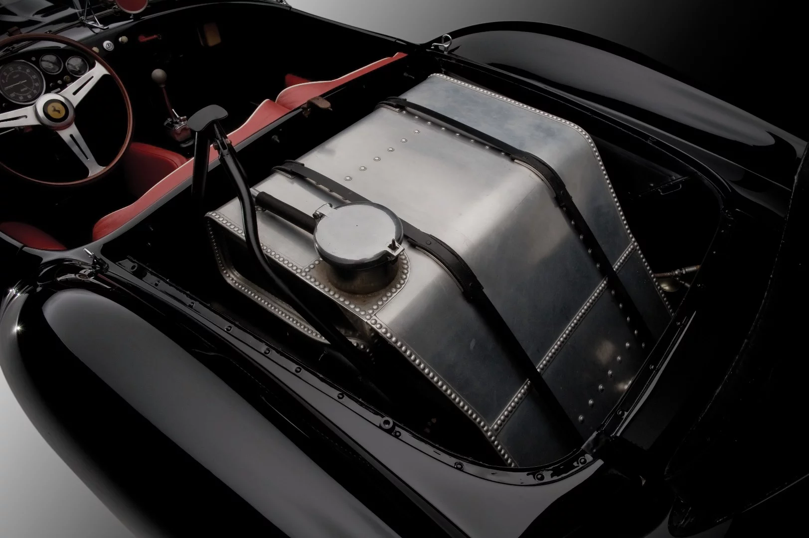 The fuel tank in the 250 Testa Rossa was remarkably close to the driver's head