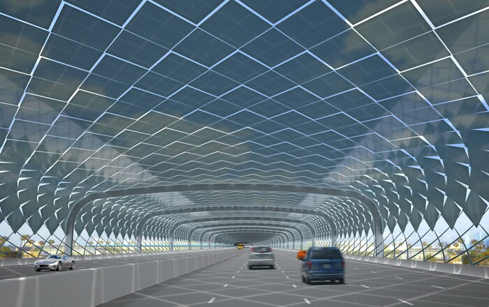 The Solar Serpent would also provide shade to commuters