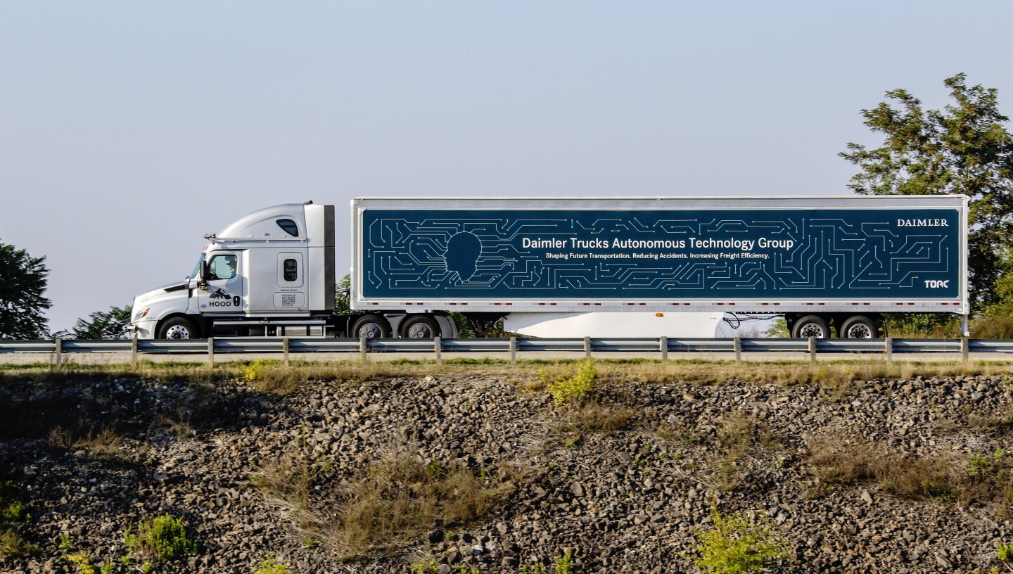 The suite of sensors and writing on the trailer may give the game away