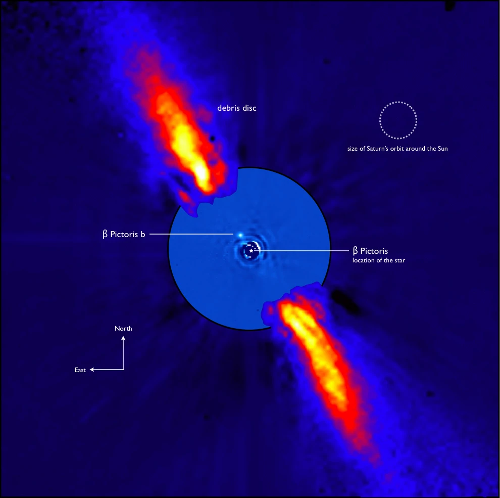 Beta Pictoris system where Herschel found traces of olivine crystals (Image: ESO/A-M. Lagrange et al)